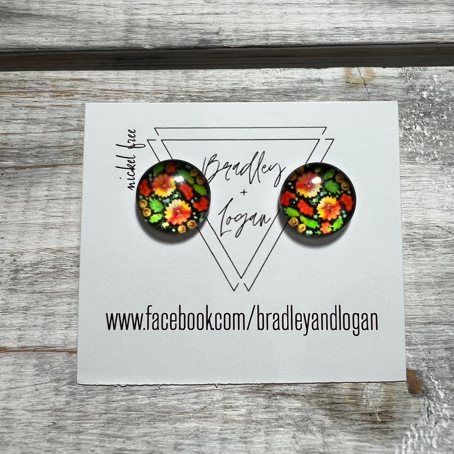 Floral Pattern Earrings (studs)