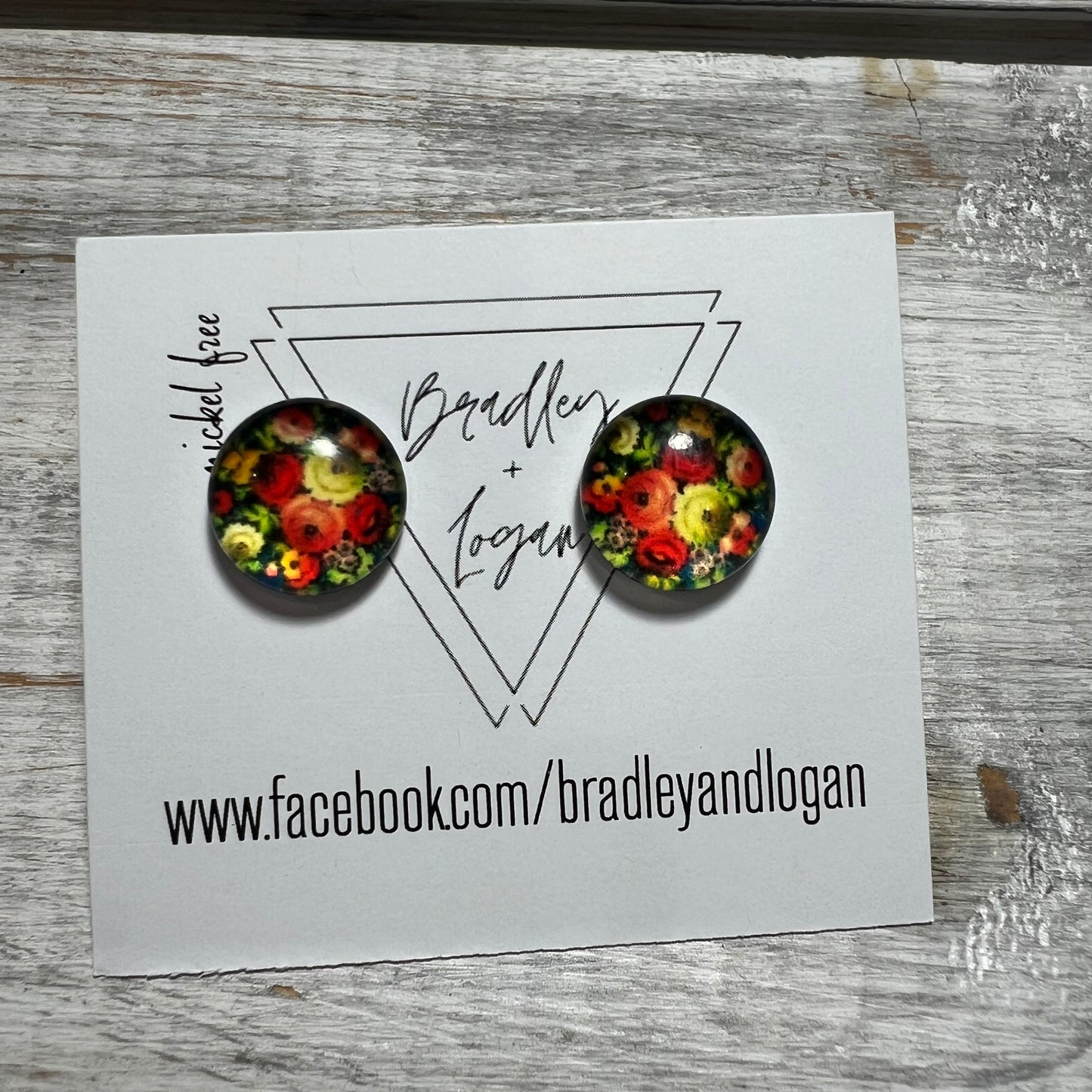 Floral Pattern Earrings (studs)