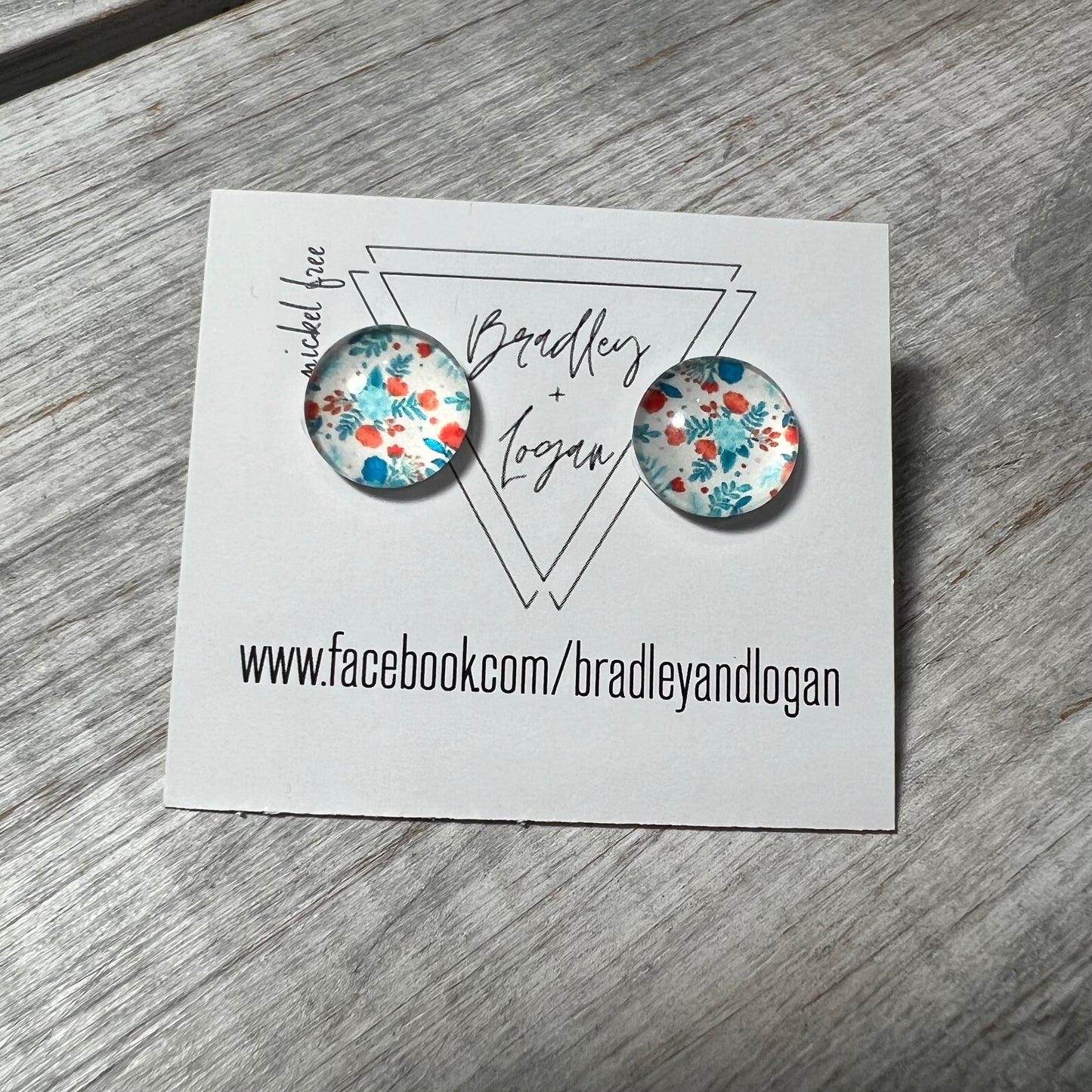 Floral Pattern Earrings (studs)