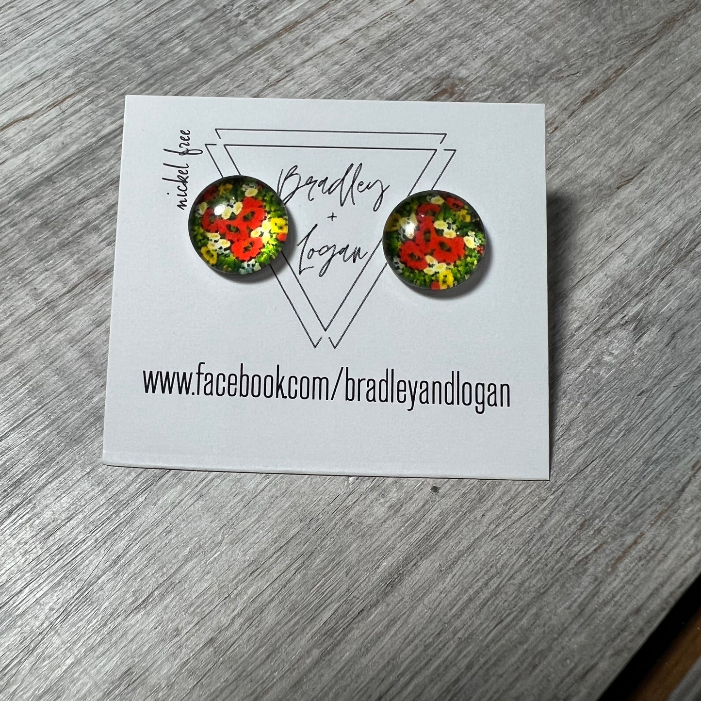 Floral Pattern Earrings (studs)