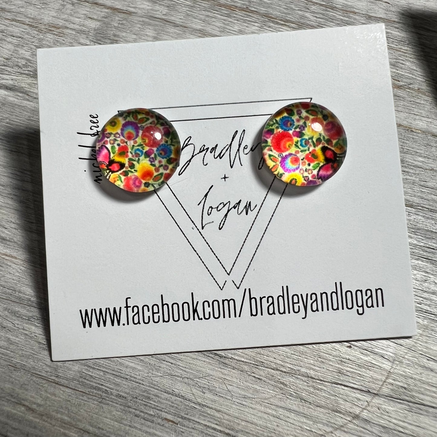 Floral Pattern Earrings (studs)