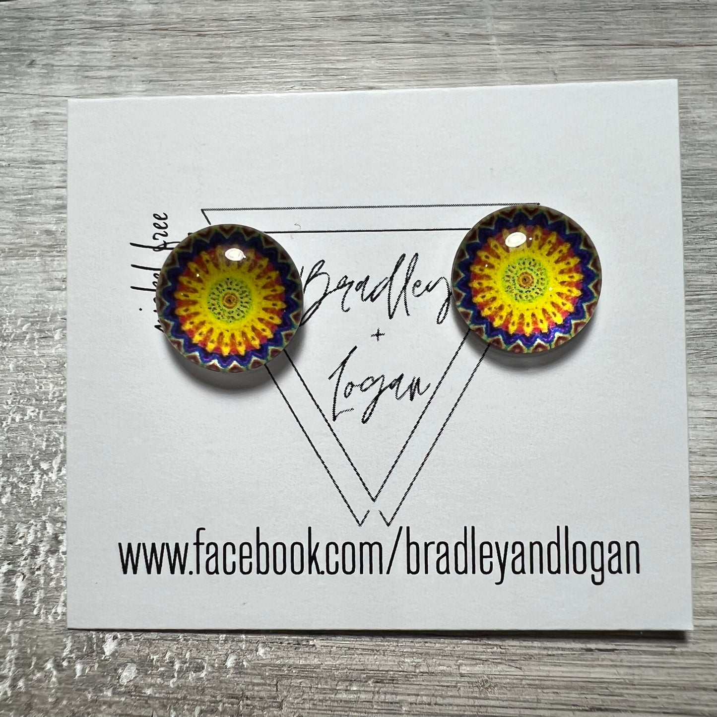 Psychedelic Earrings (studs)