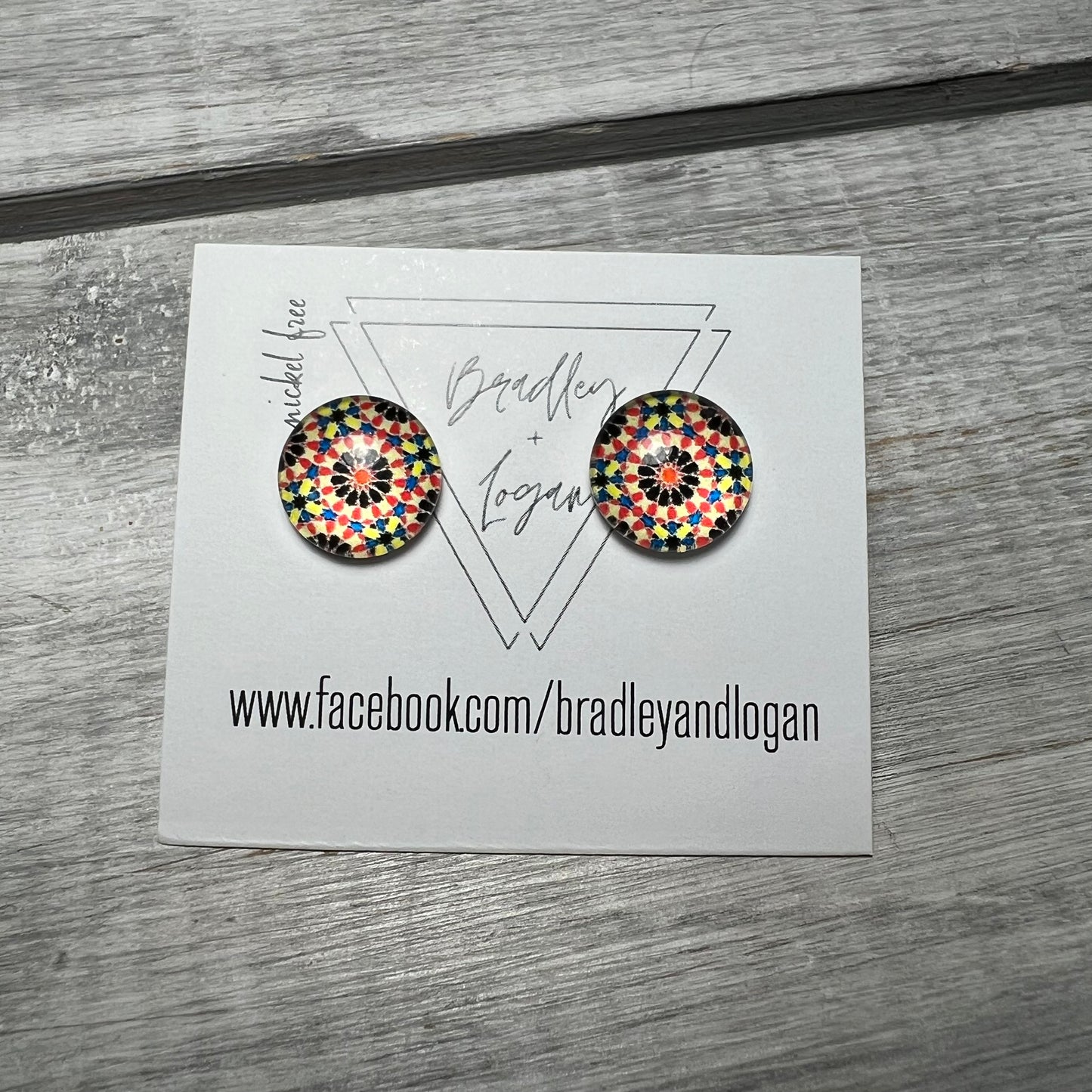 Psychedelic Earrings (studs)