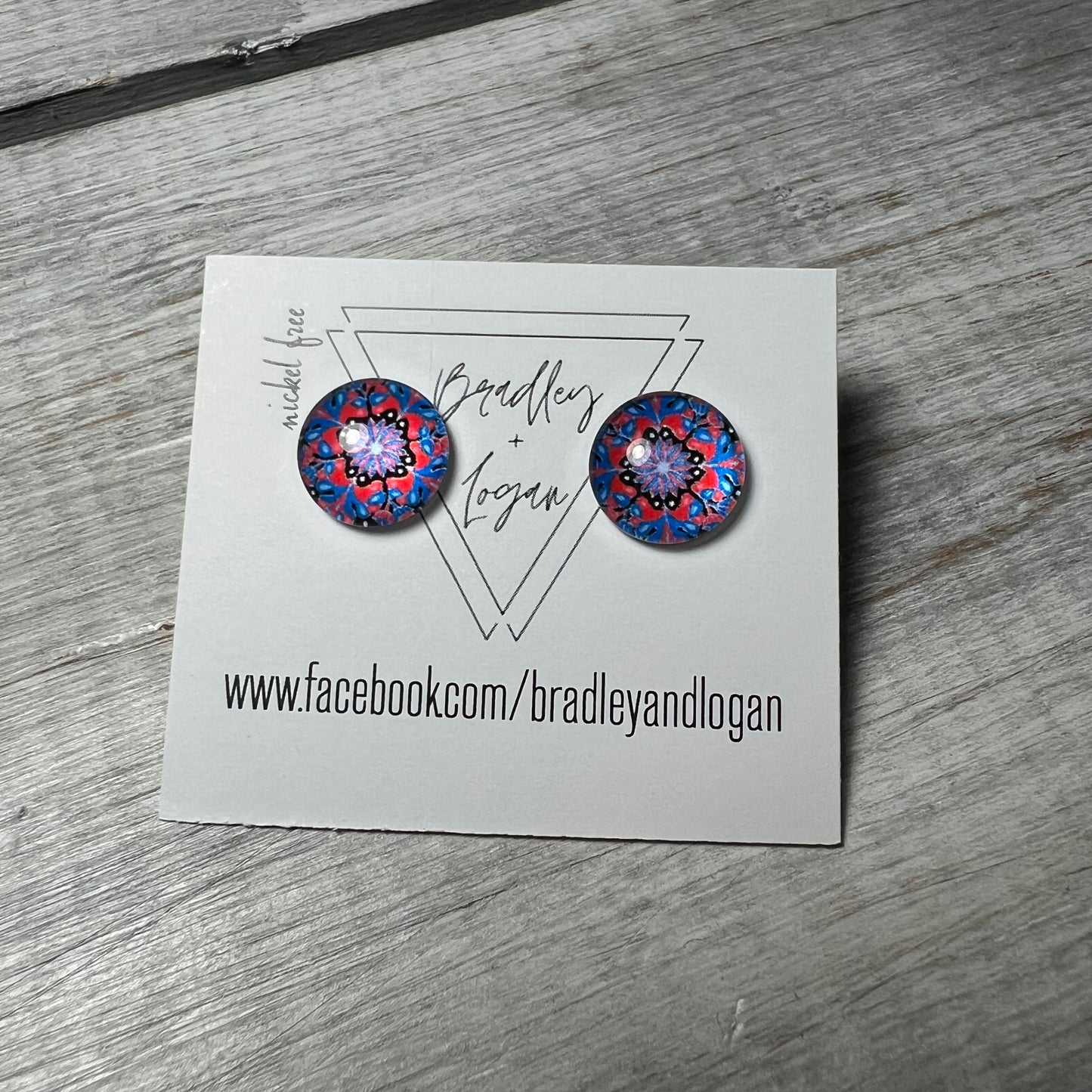 Psychedelic Earrings (studs)