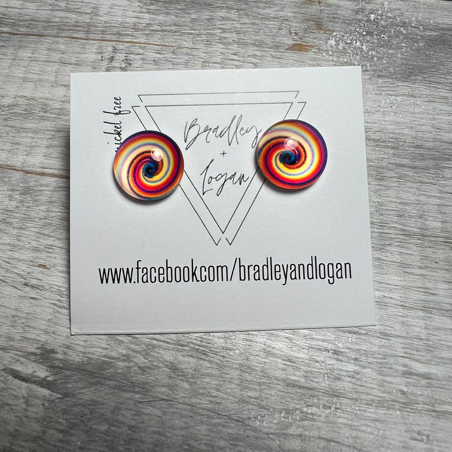 Psychedelic Earrings (studs)