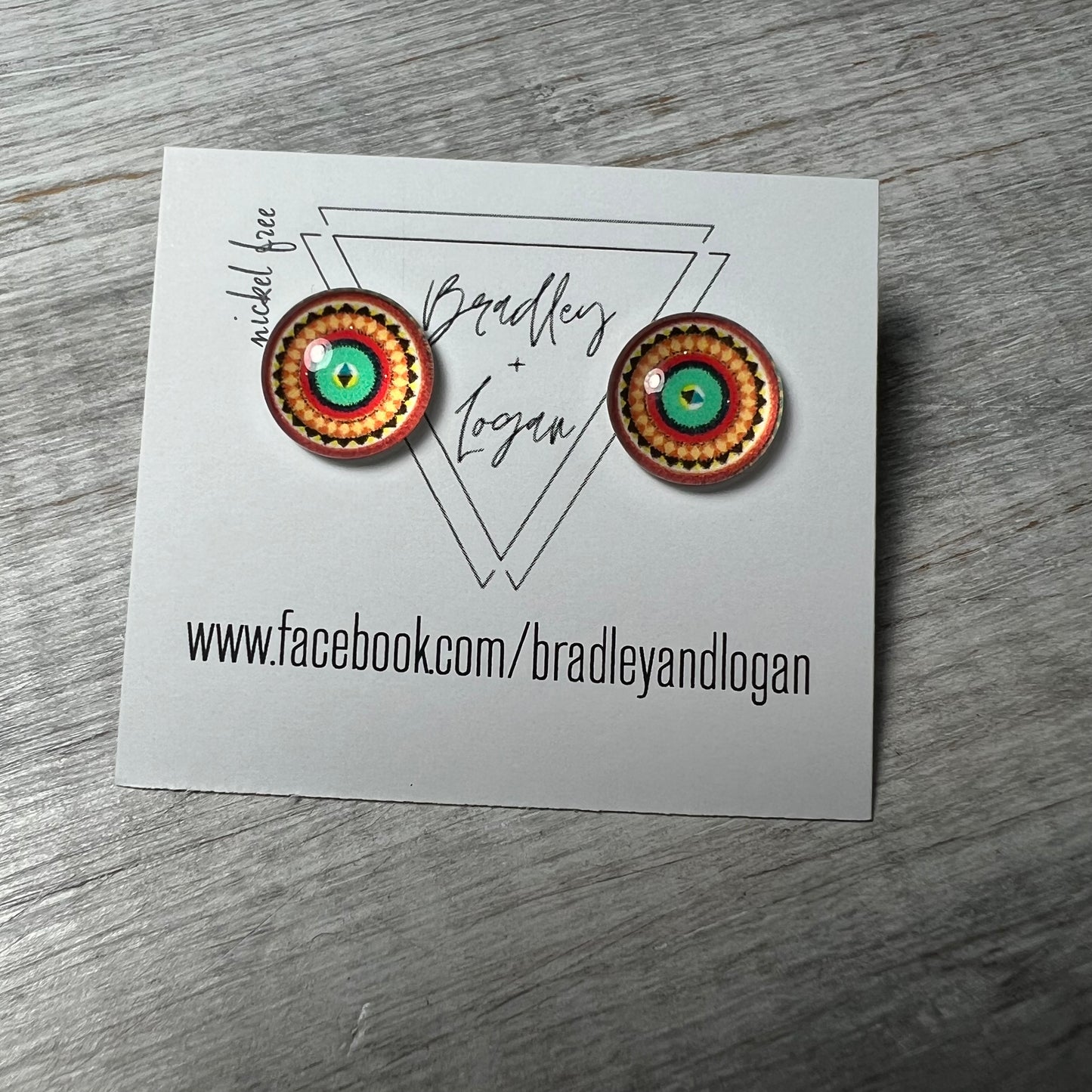 Psychedelic Earrings (studs)