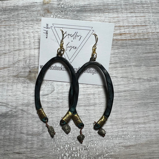 Gunmetal Hook Earrings