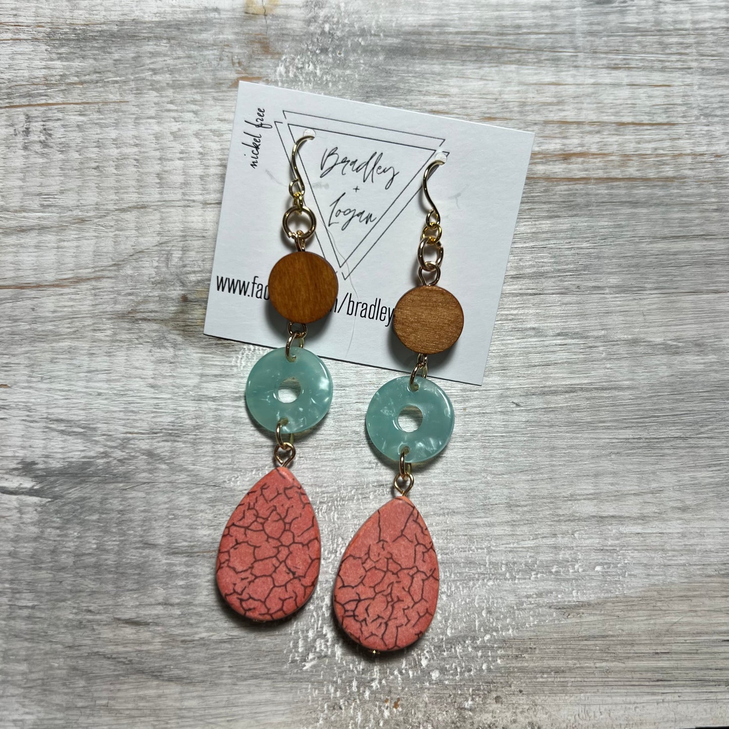 Coral Dropped Earrings