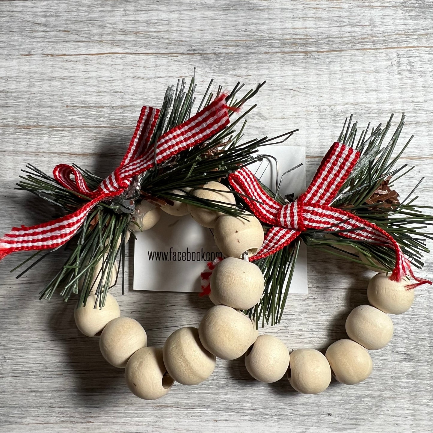 Wooden Wreath Earrings