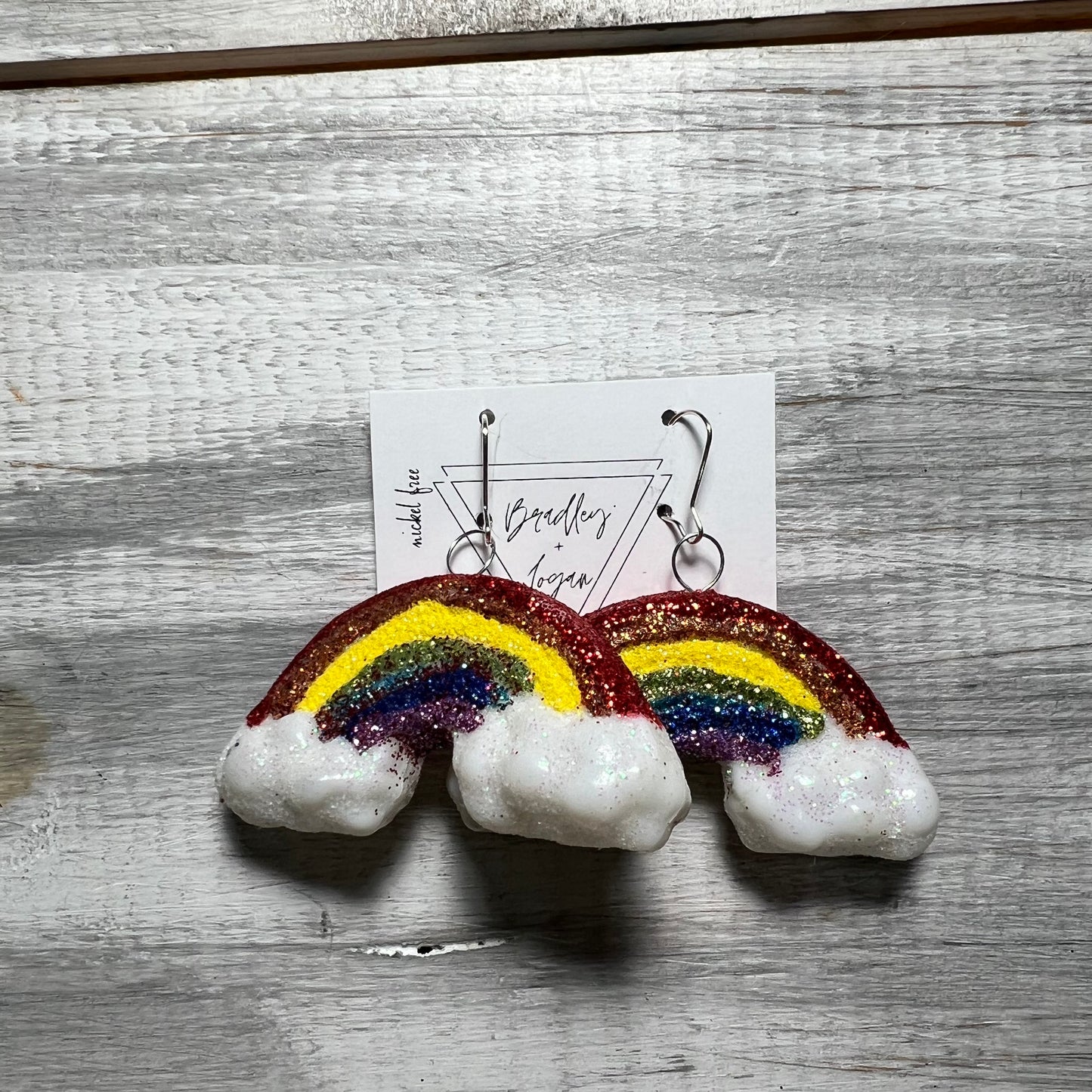 Glitter Rainbow Earrings