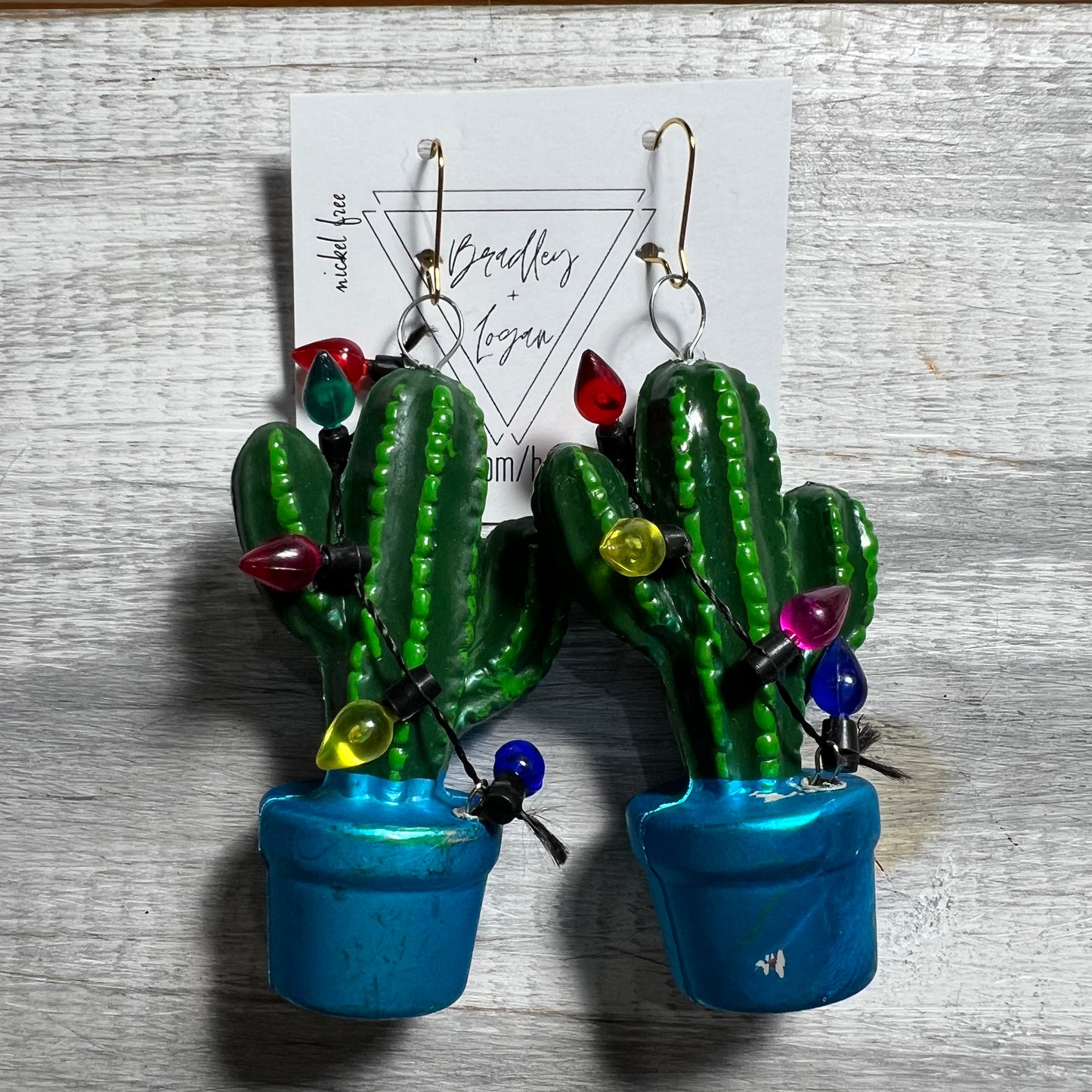 Christmas Cactus Earrings