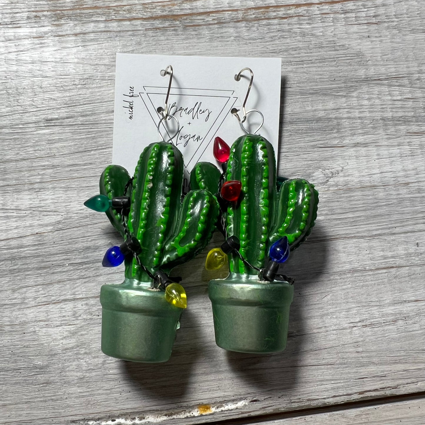 Christmas Cactus Earrings