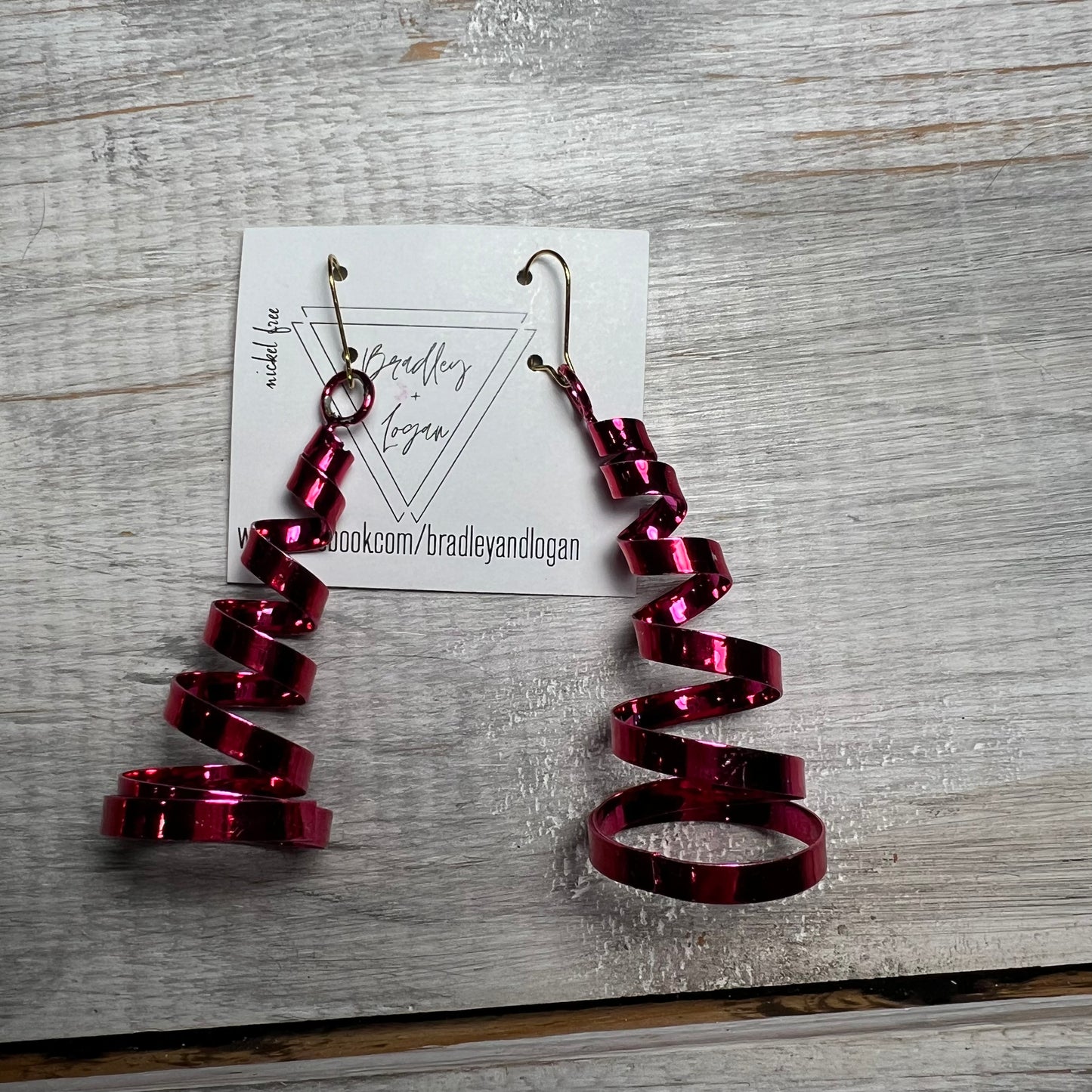 Spiral Christmas Tree Earrings