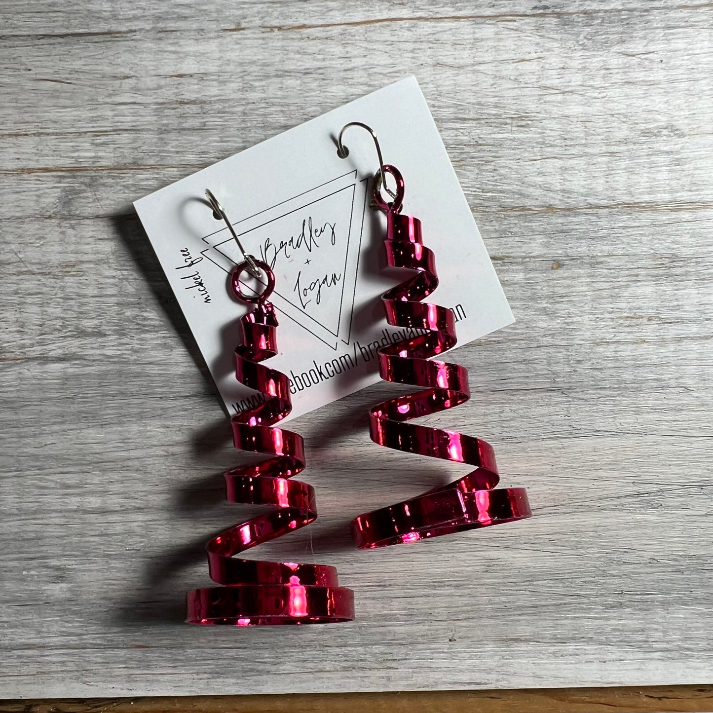 Spiral Christmas Tree Earrings