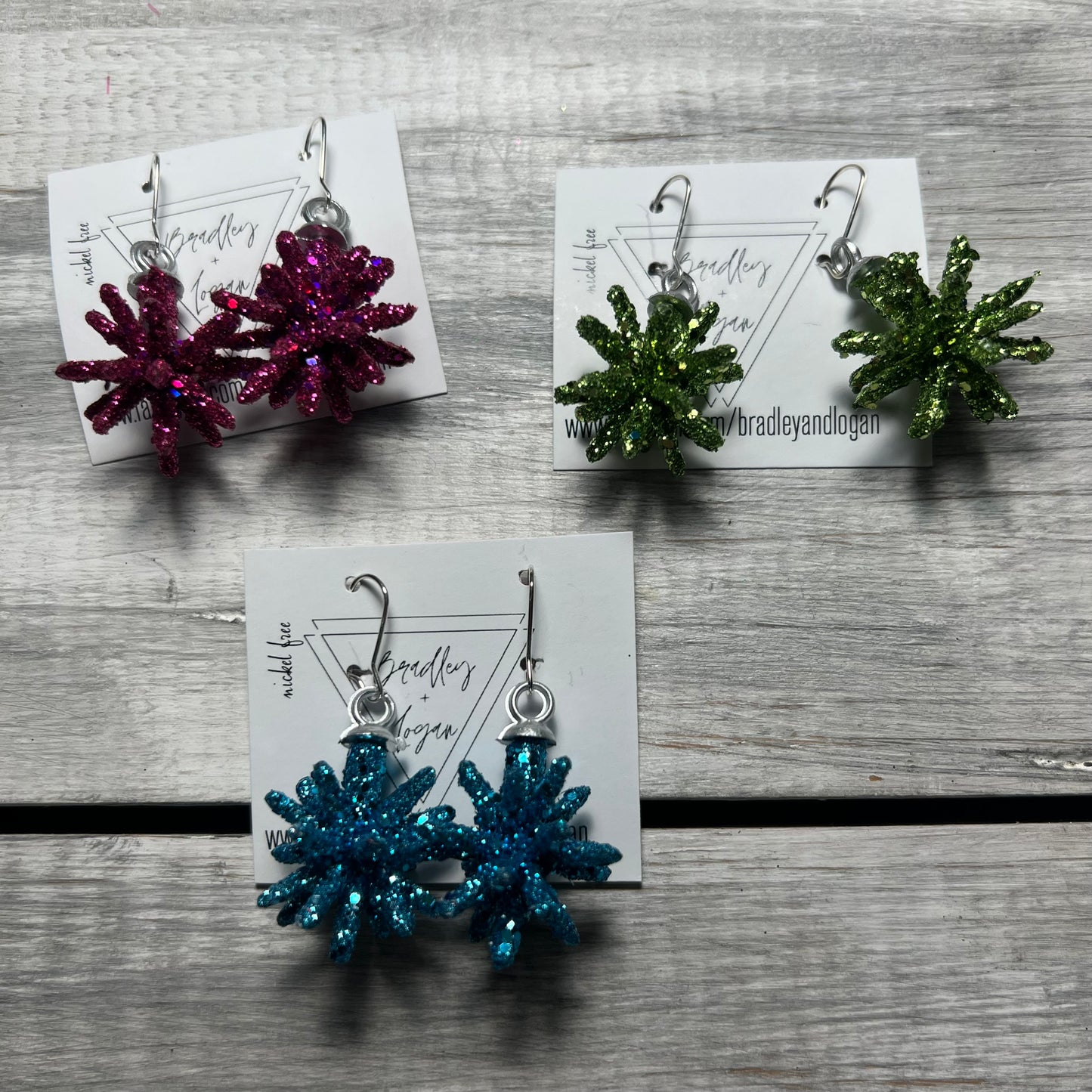 Glitter Spike Ball Earrings