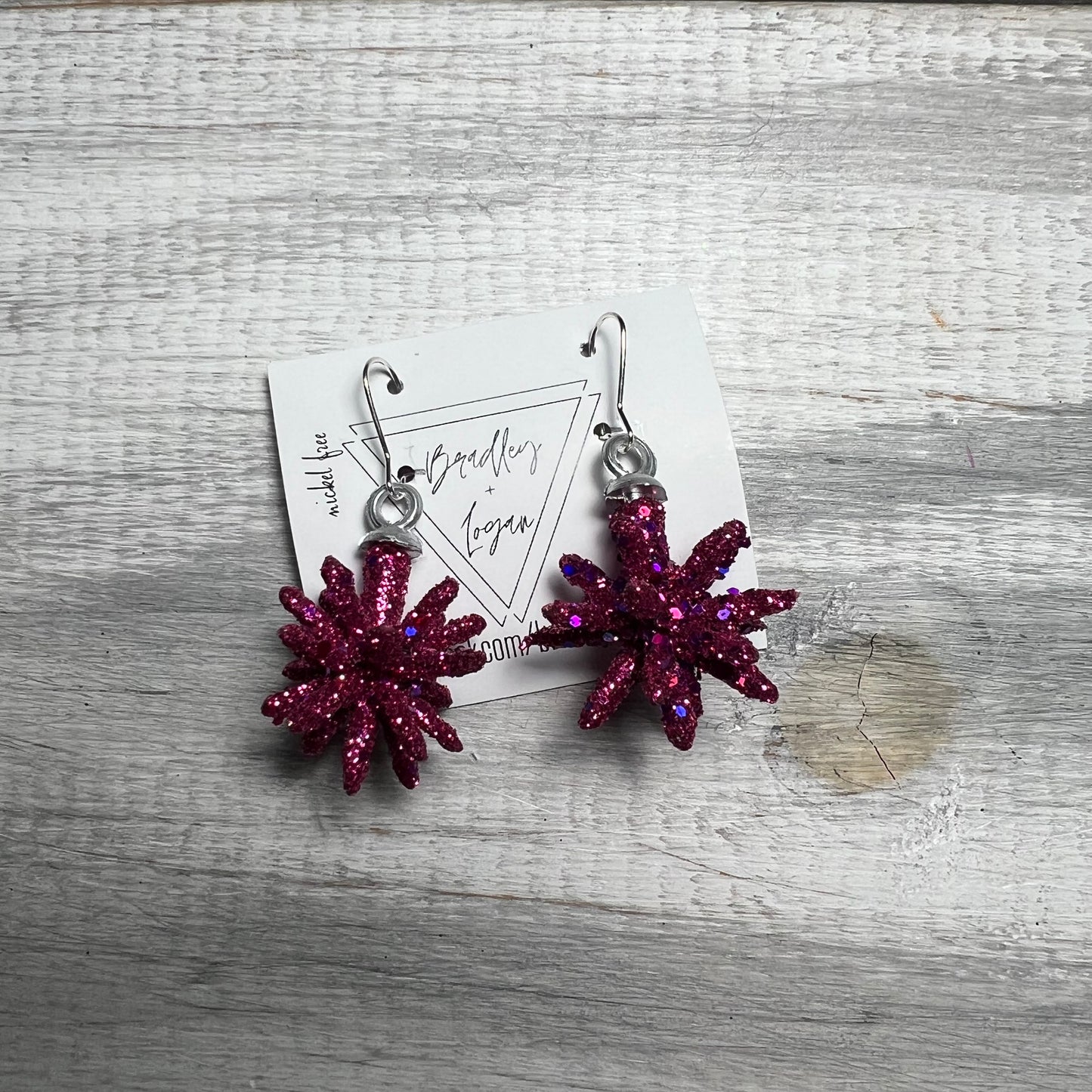 Glitter Spike Ball Earrings