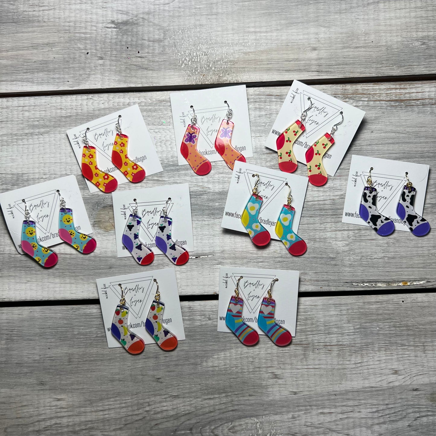 Funky Sock Earrings