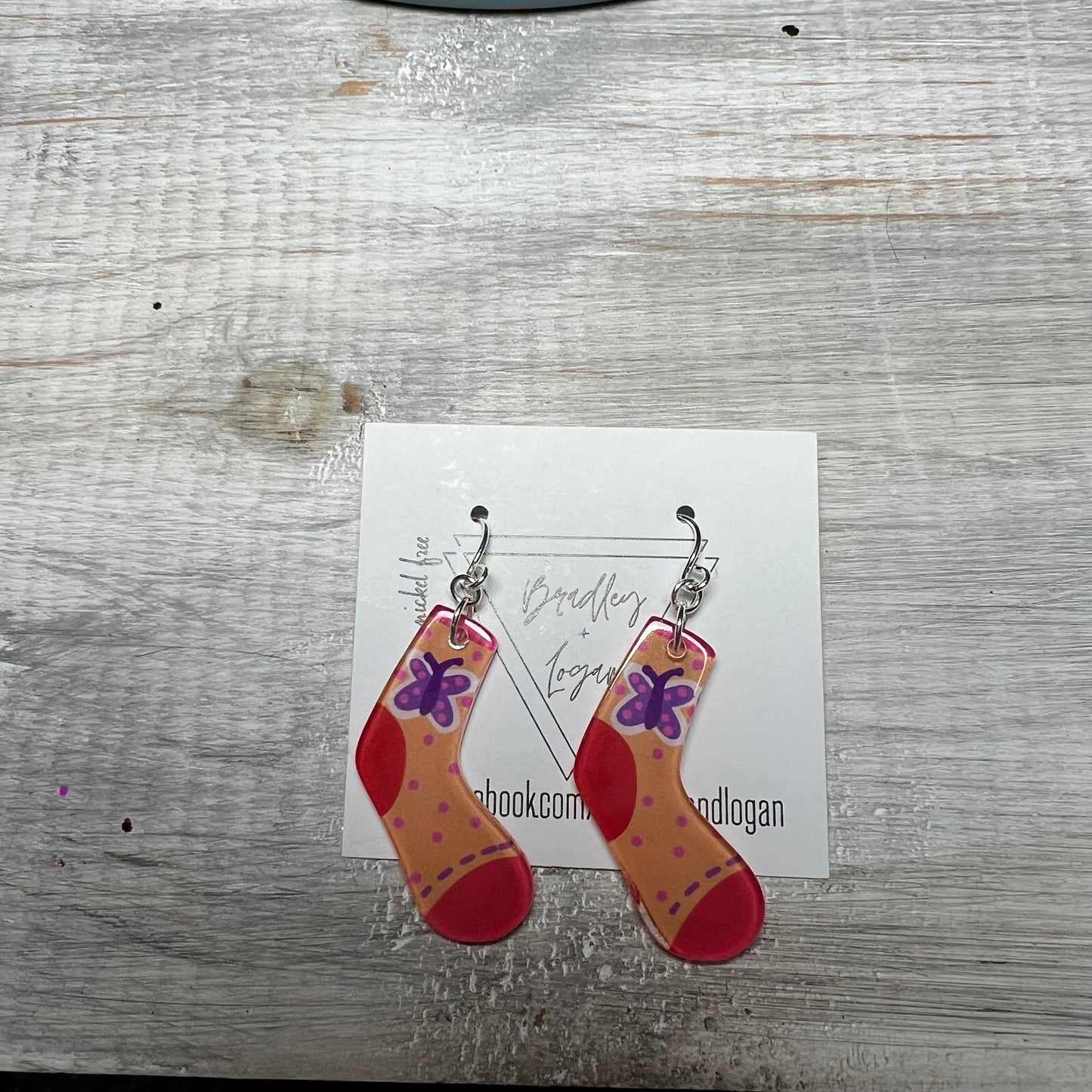 Funky Sock Earrings