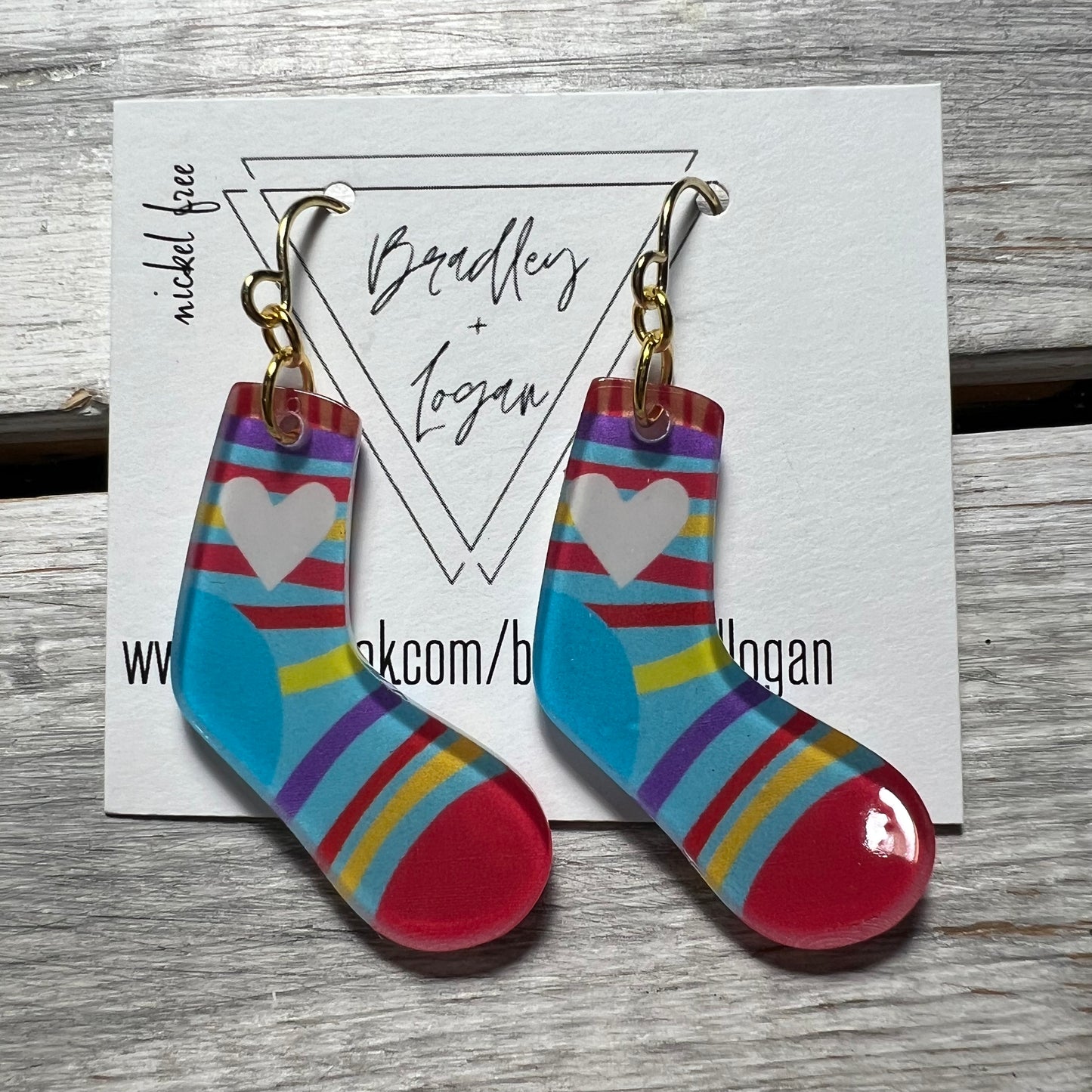 Funky Sock Earrings