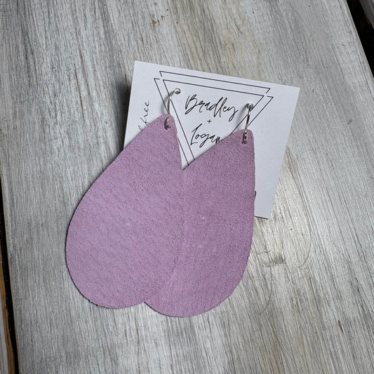 Lilac Leather Earring Collection - Large