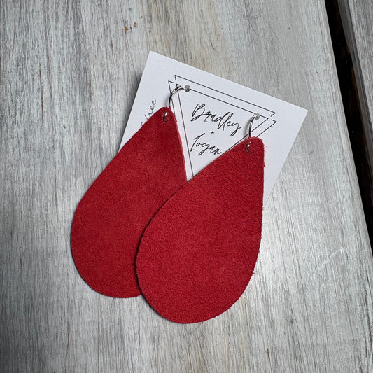 Red Beauty Leather Earring Collection