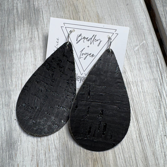 Black Cork Earring Collection - Large Size