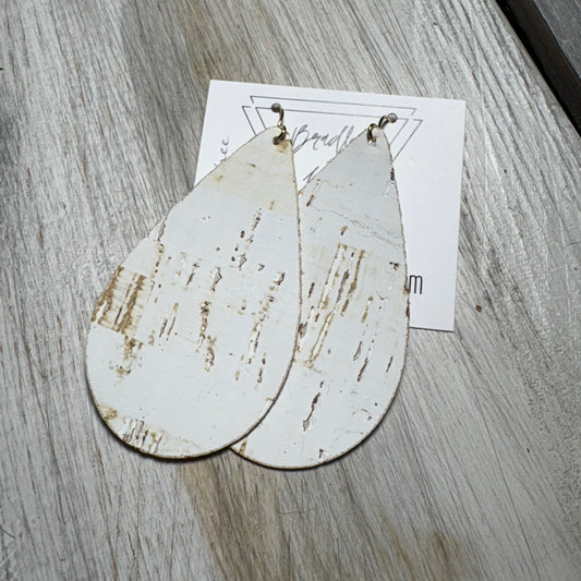 White Cork Earring Collection - Large