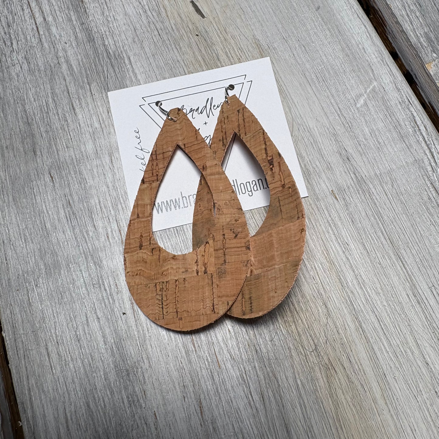 Natural Cork Earring Collection - Large Size