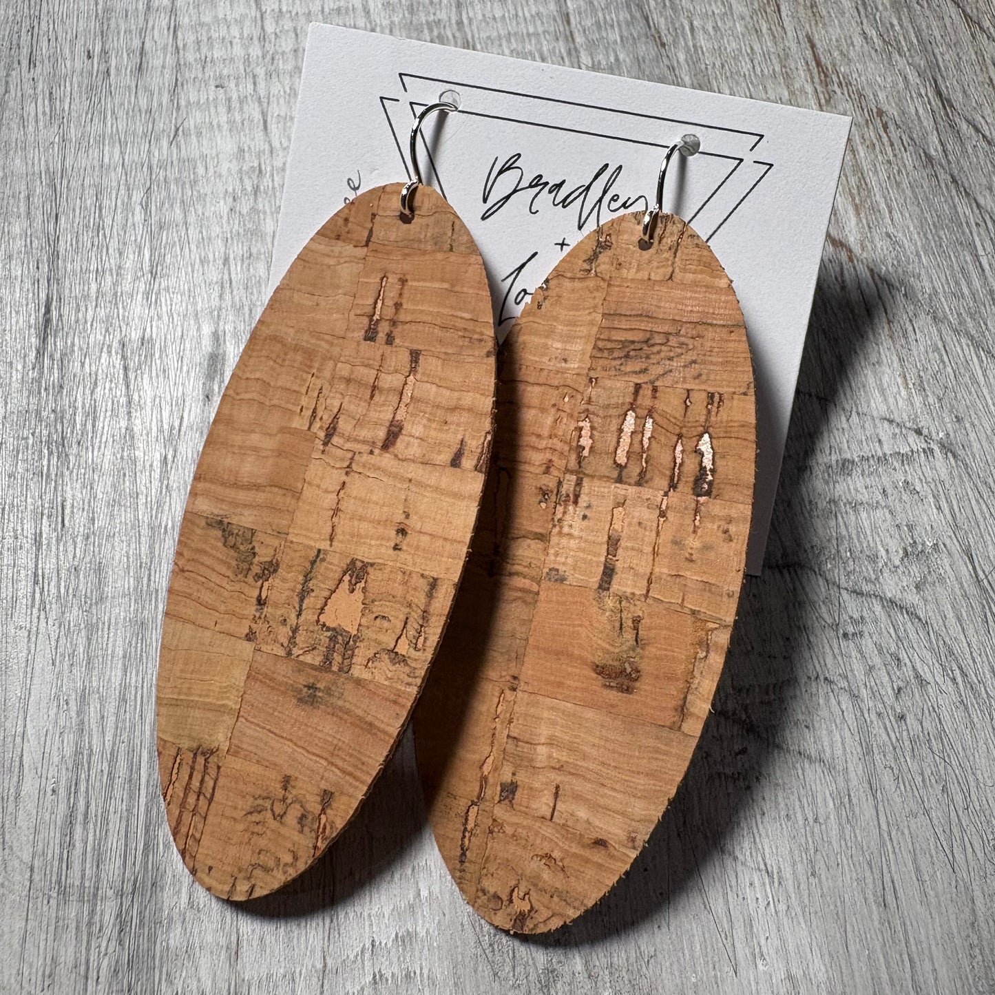 Natural Cork Earring Collection - Large Size