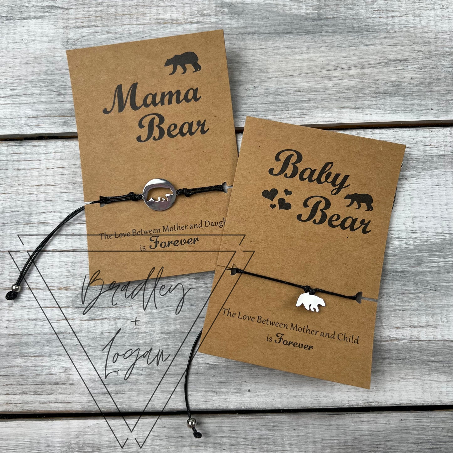 Mama Bear + Baby Bear Bracelet