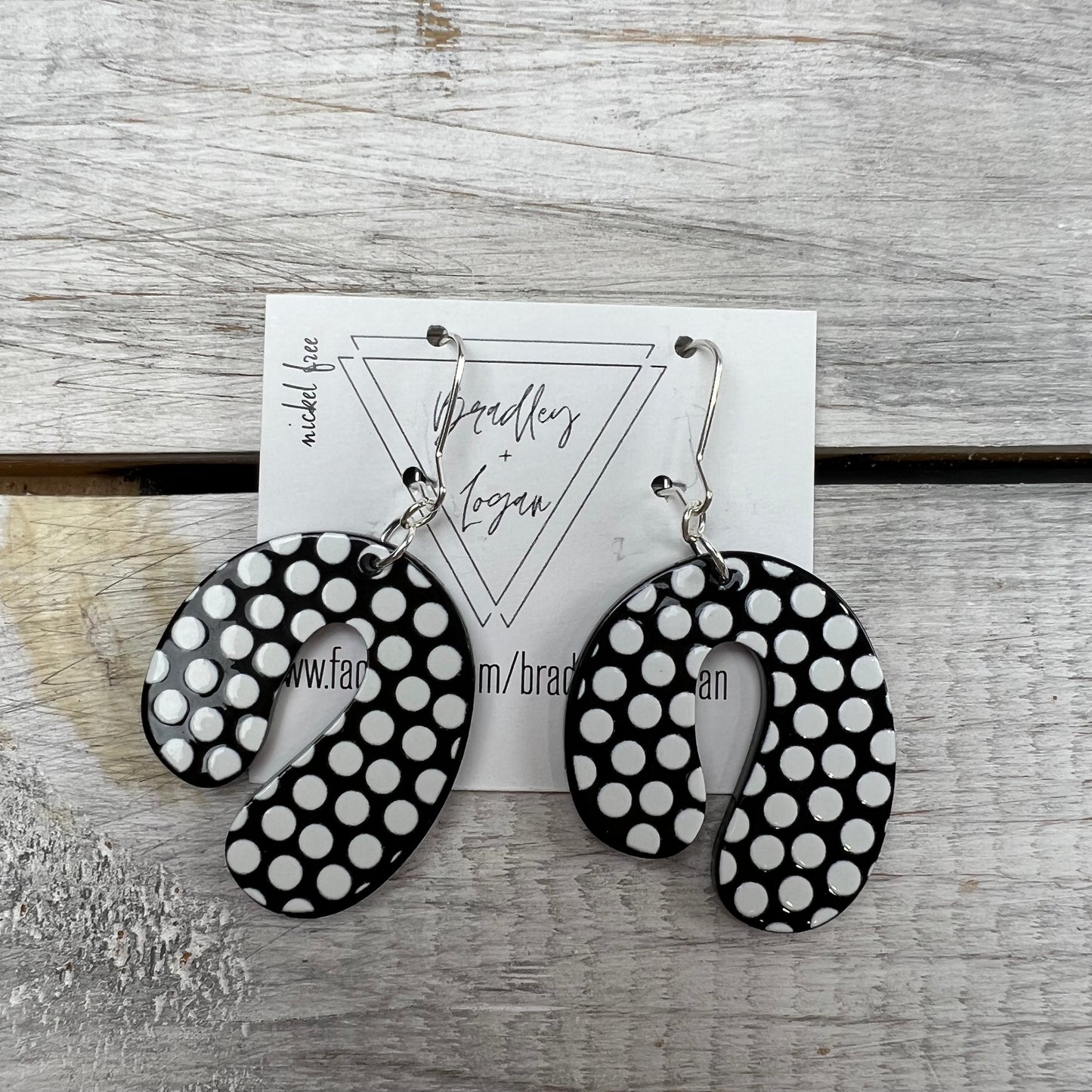 Black + White Minimalist Earrings