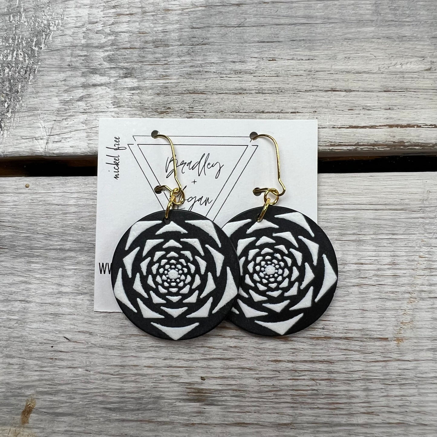 Black + White Minimalist Earrings