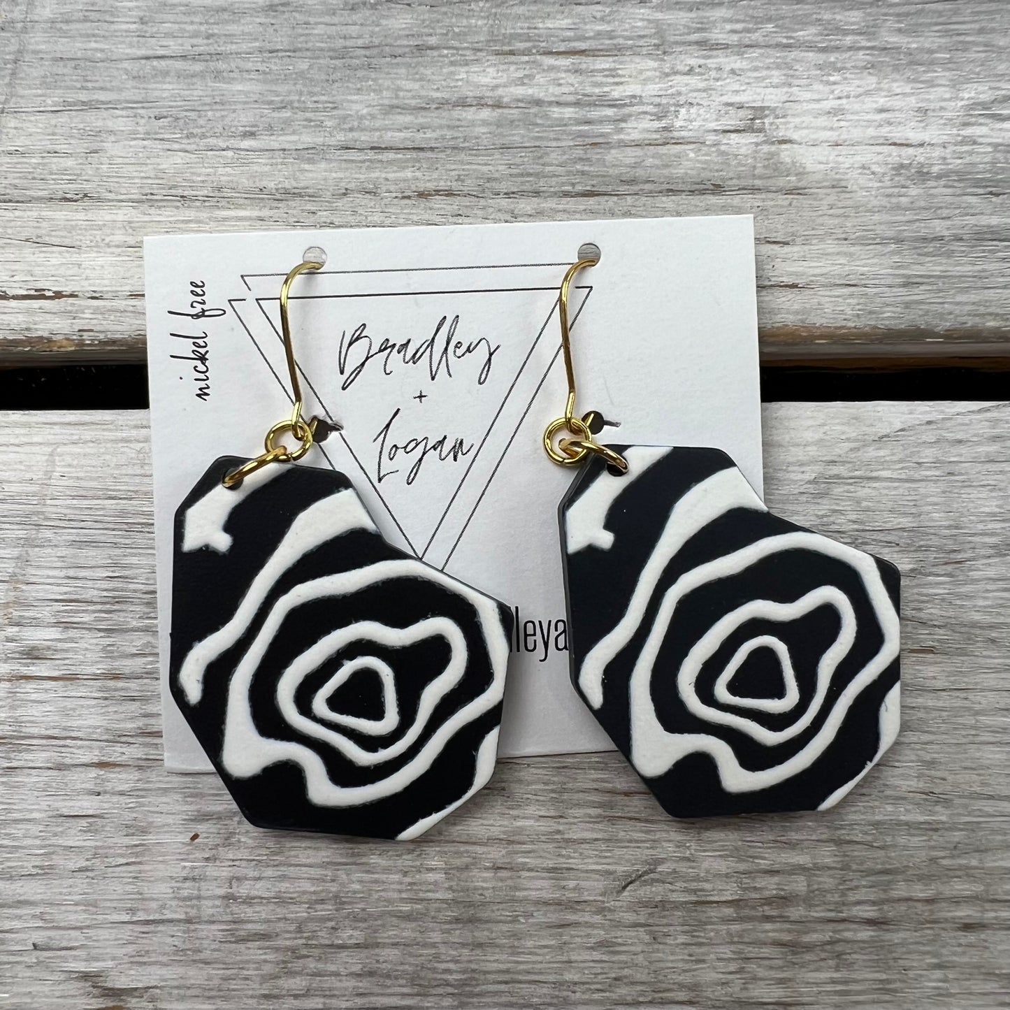 Black + White Minimalist Earrings