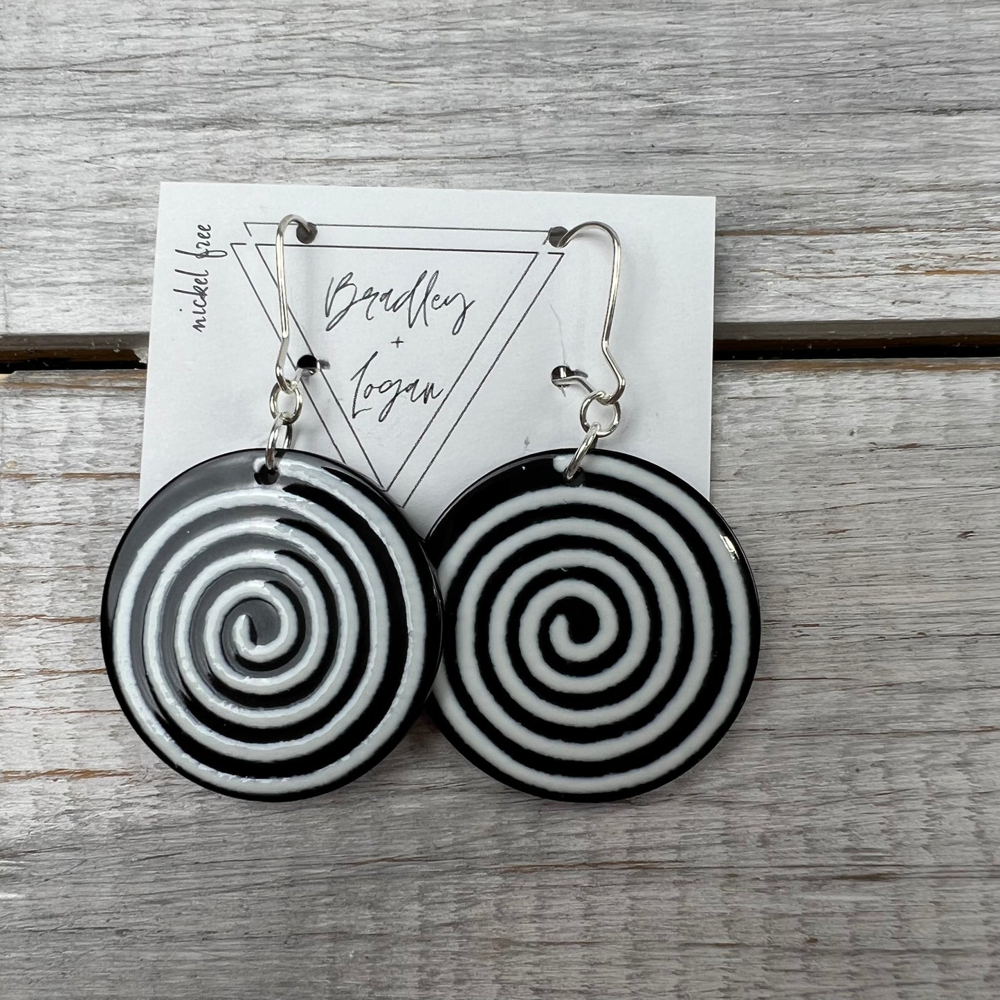 Black + White Minimalist Earrings