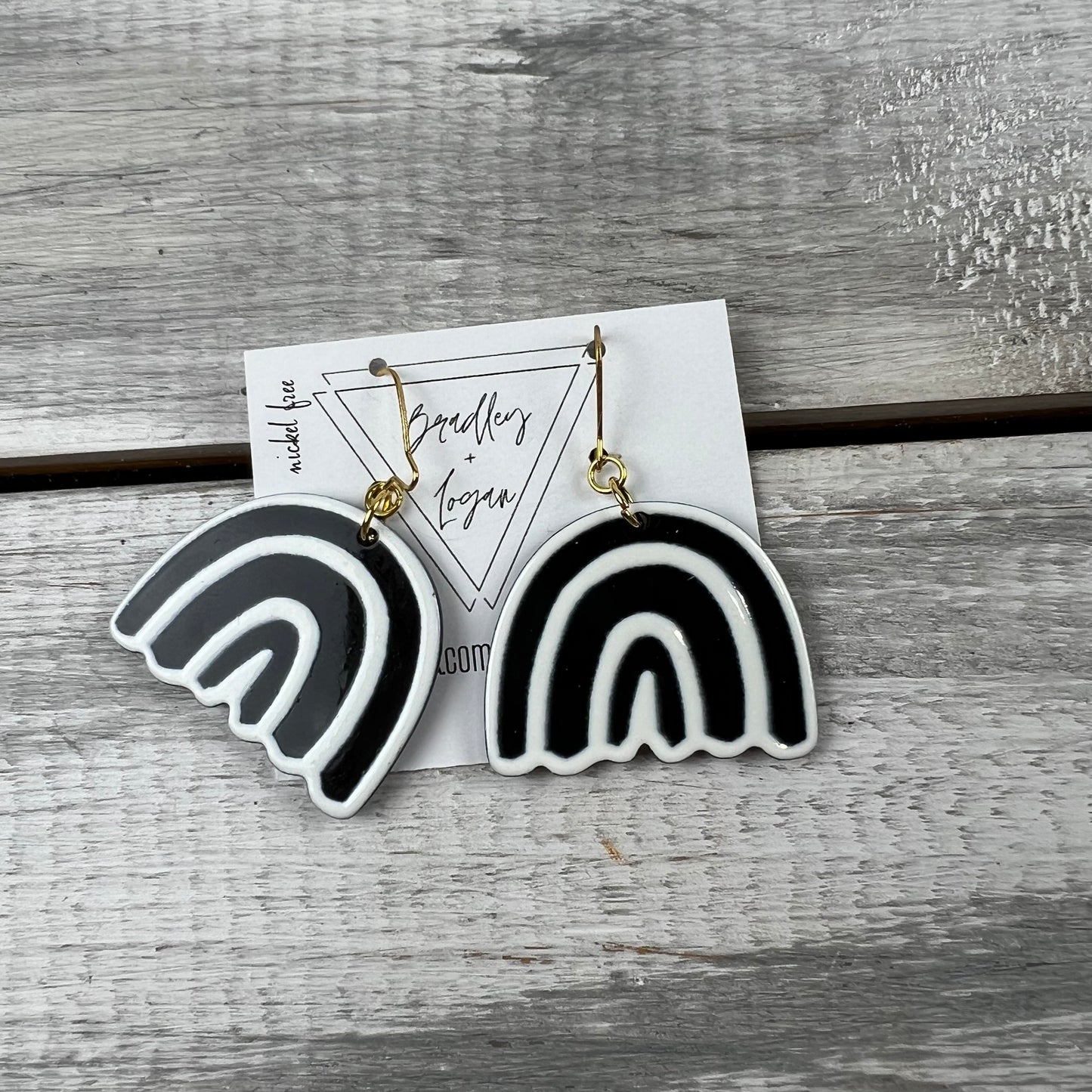 Black + White Minimalist Earrings