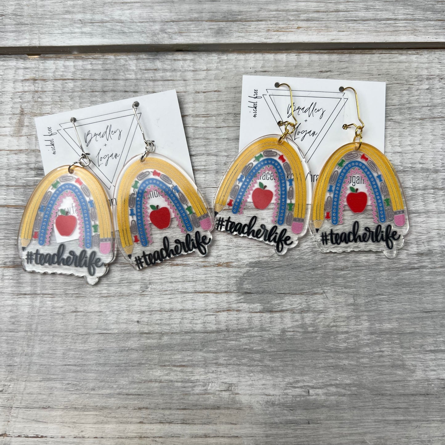 #teacherlife Rainbow Earrings