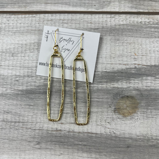 Minimalist Large Rectangle Earrings