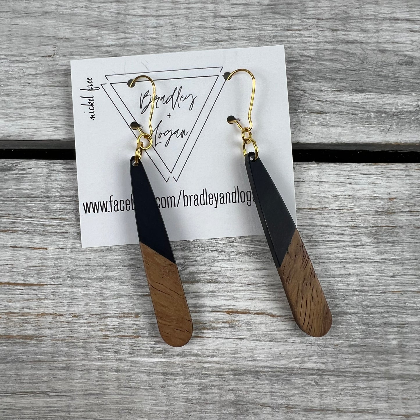 Colorful Teardrop Wooden Earrings