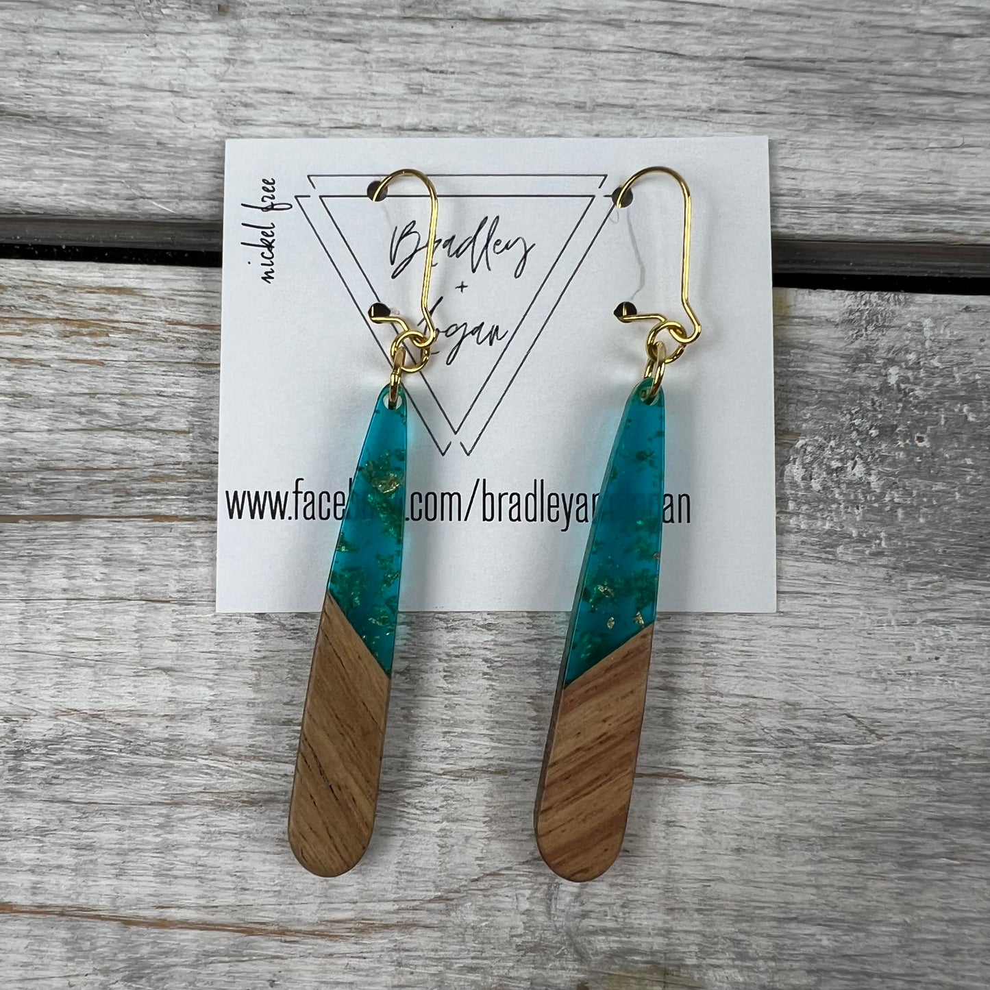 Colorful Teardrop Wooden Earrings