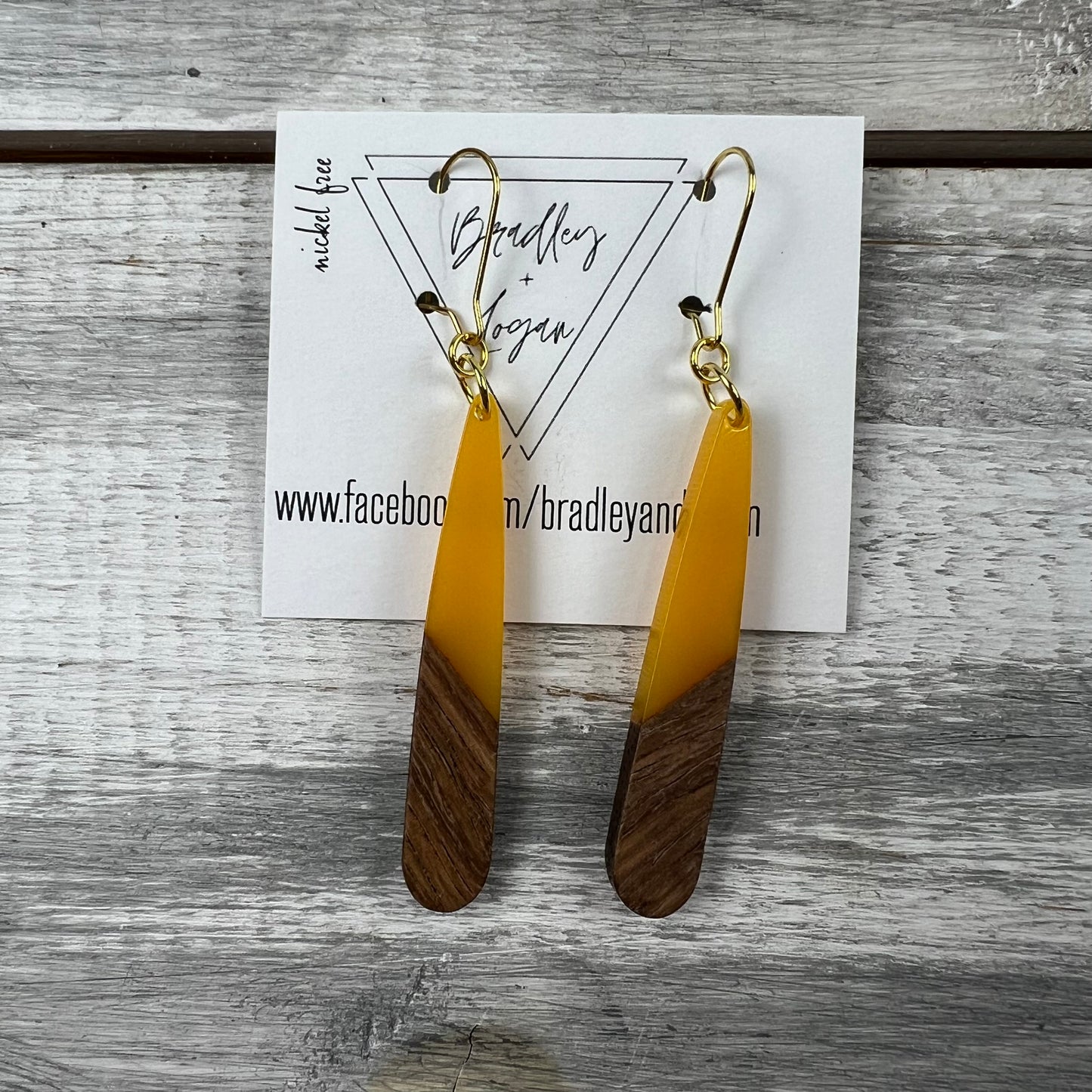 Colorful Teardrop Wooden Earrings