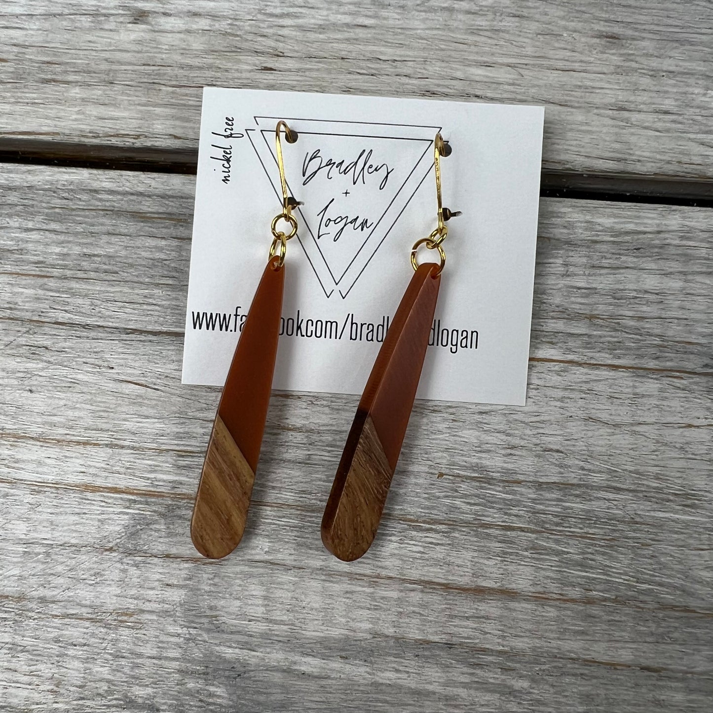 Colorful Teardrop Wooden Earrings