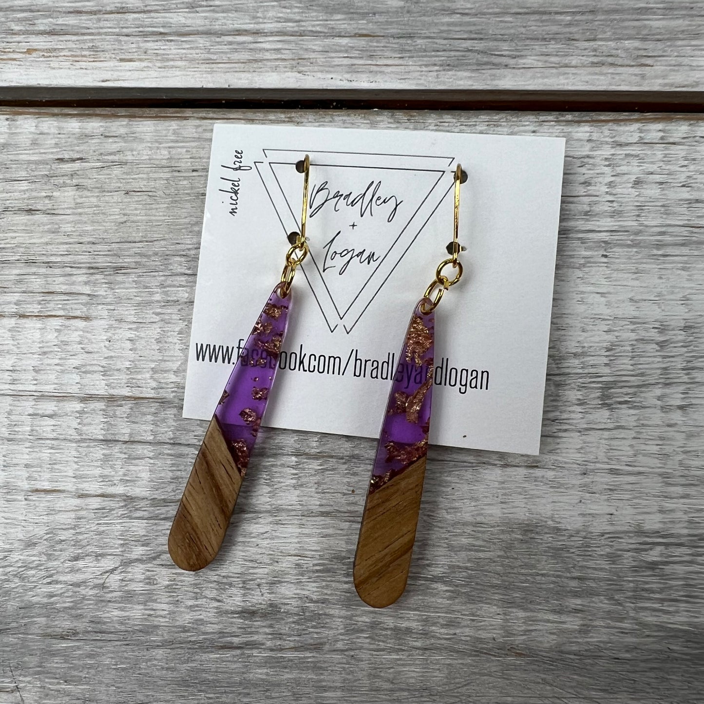 Colorful Teardrop Wooden Earrings