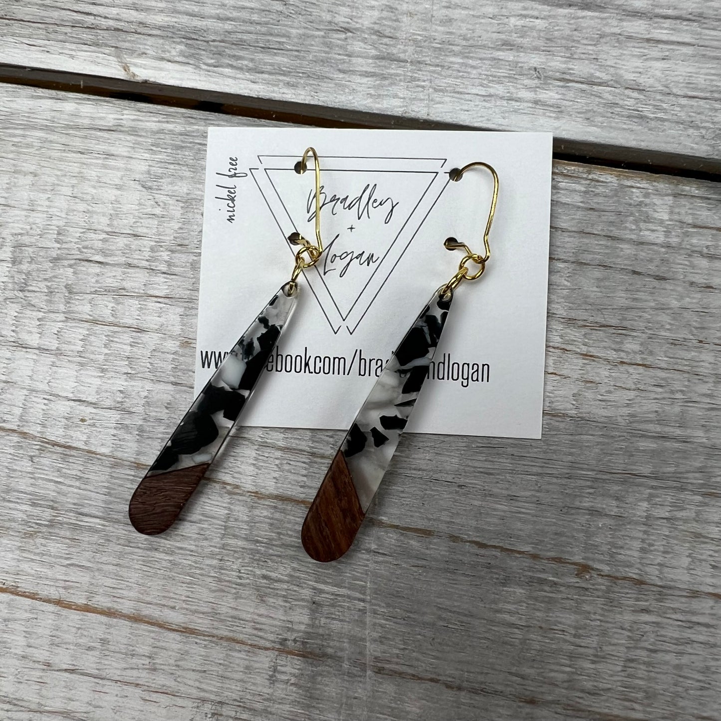 Colorful Teardrop Wooden Earrings