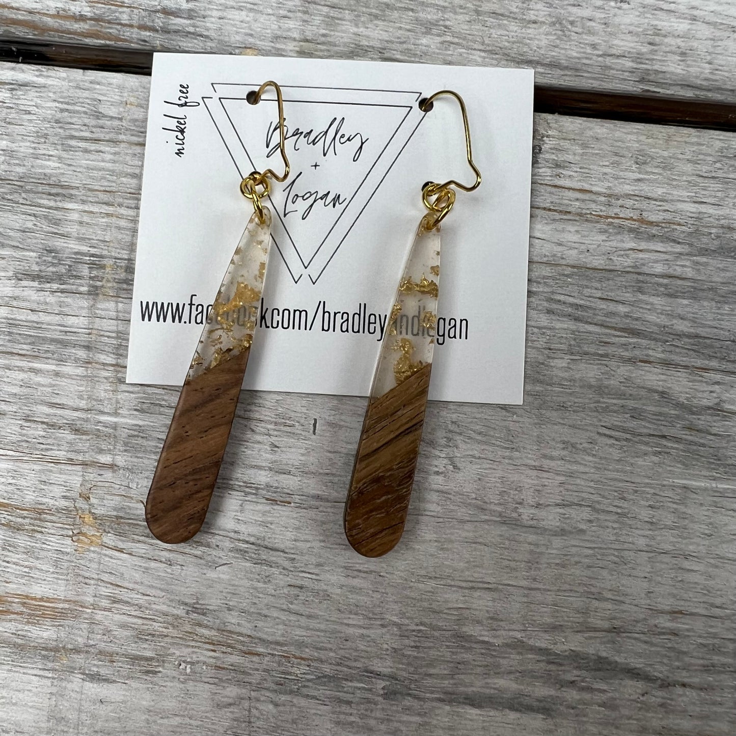 Colorful Teardrop Wooden Earrings