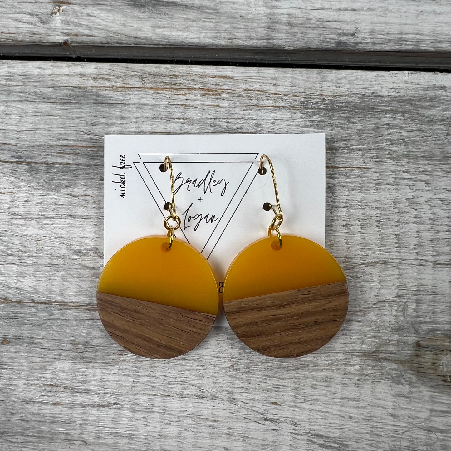 Colorful Circle Wooden Earrings