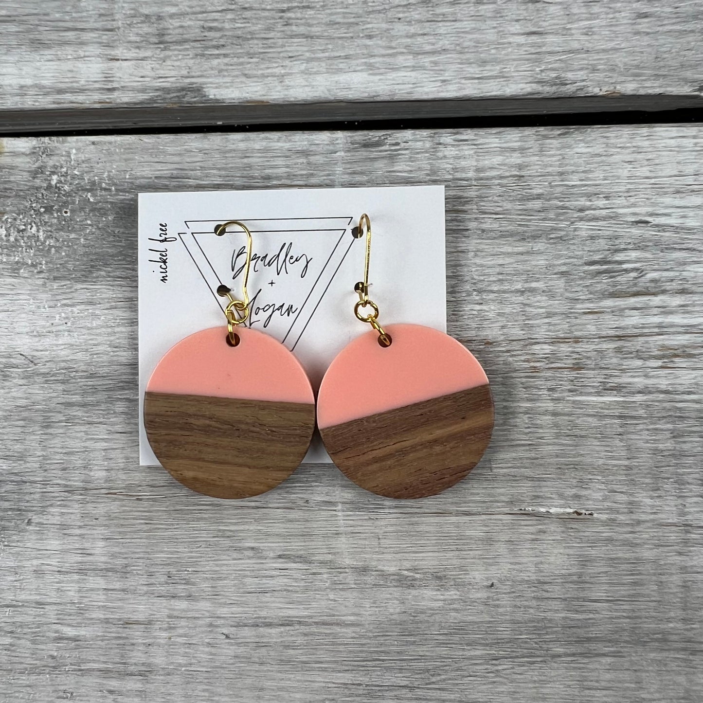 Colorful Circle Wooden Earrings