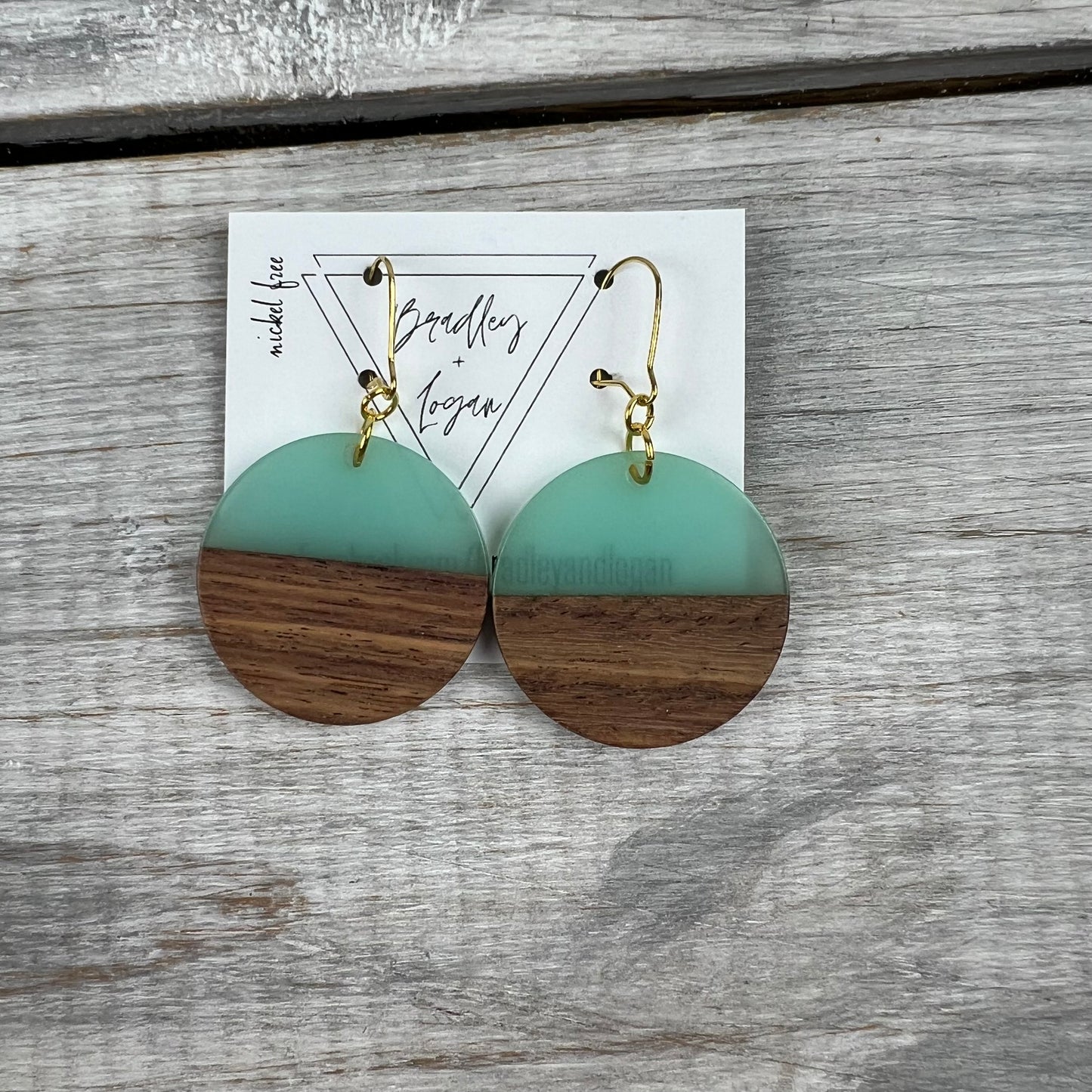 Colorful Circle Wooden Earrings