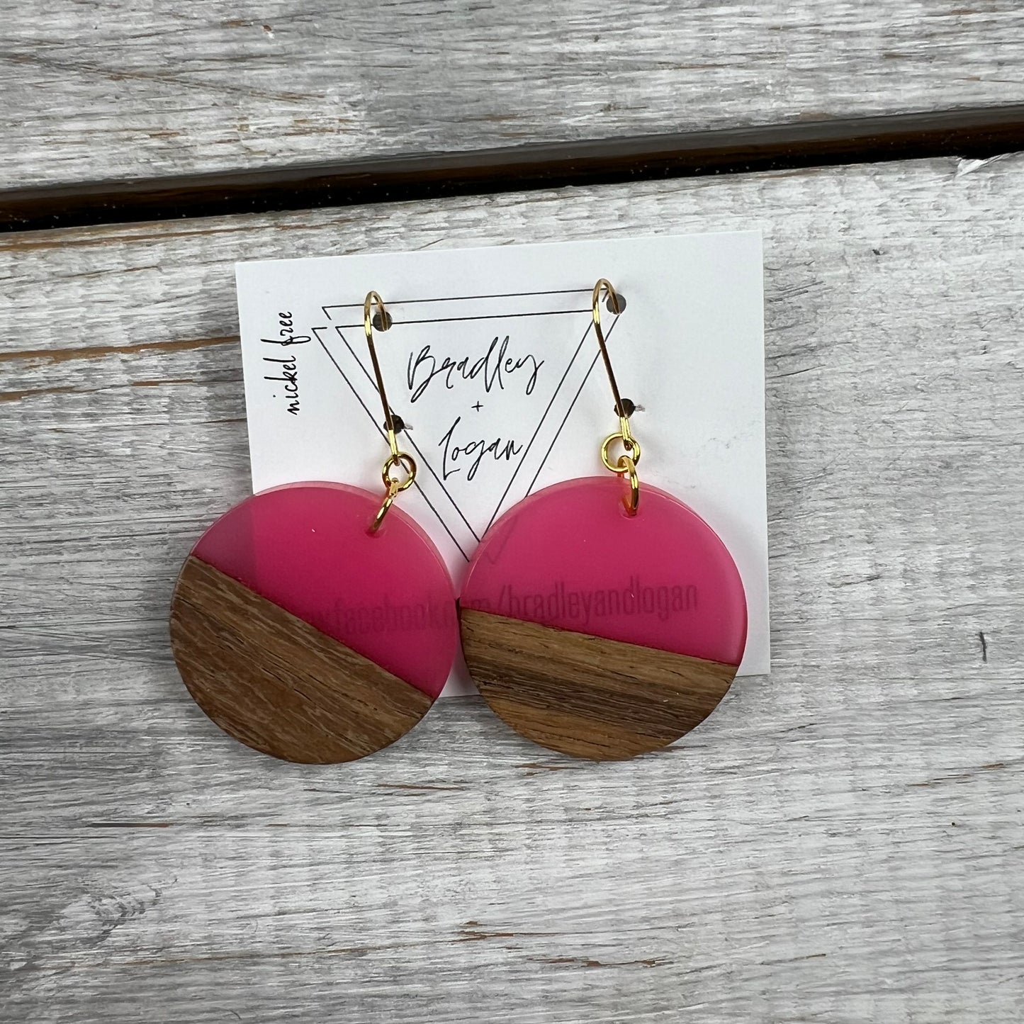 Colorful Circle Wooden Earrings