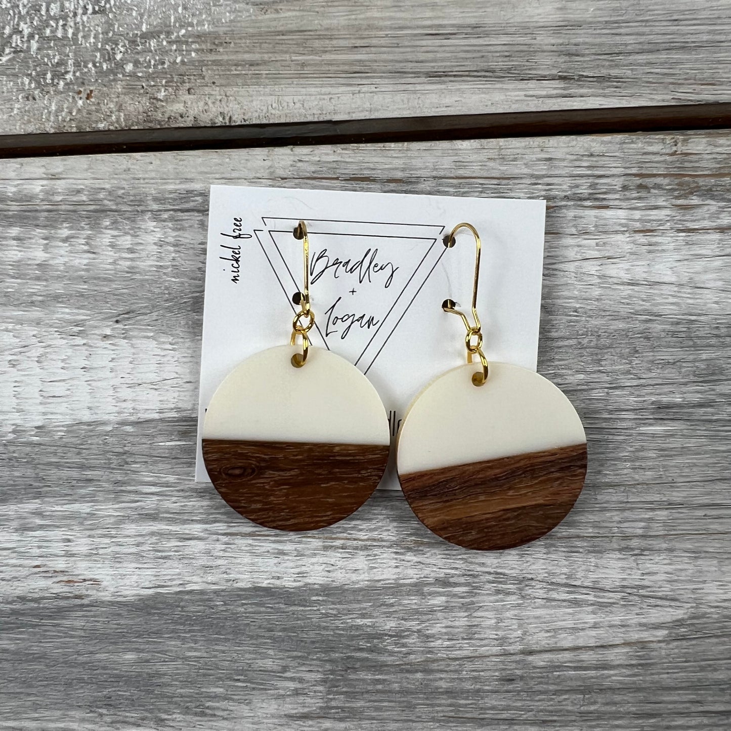 Colorful Circle Wooden Earrings