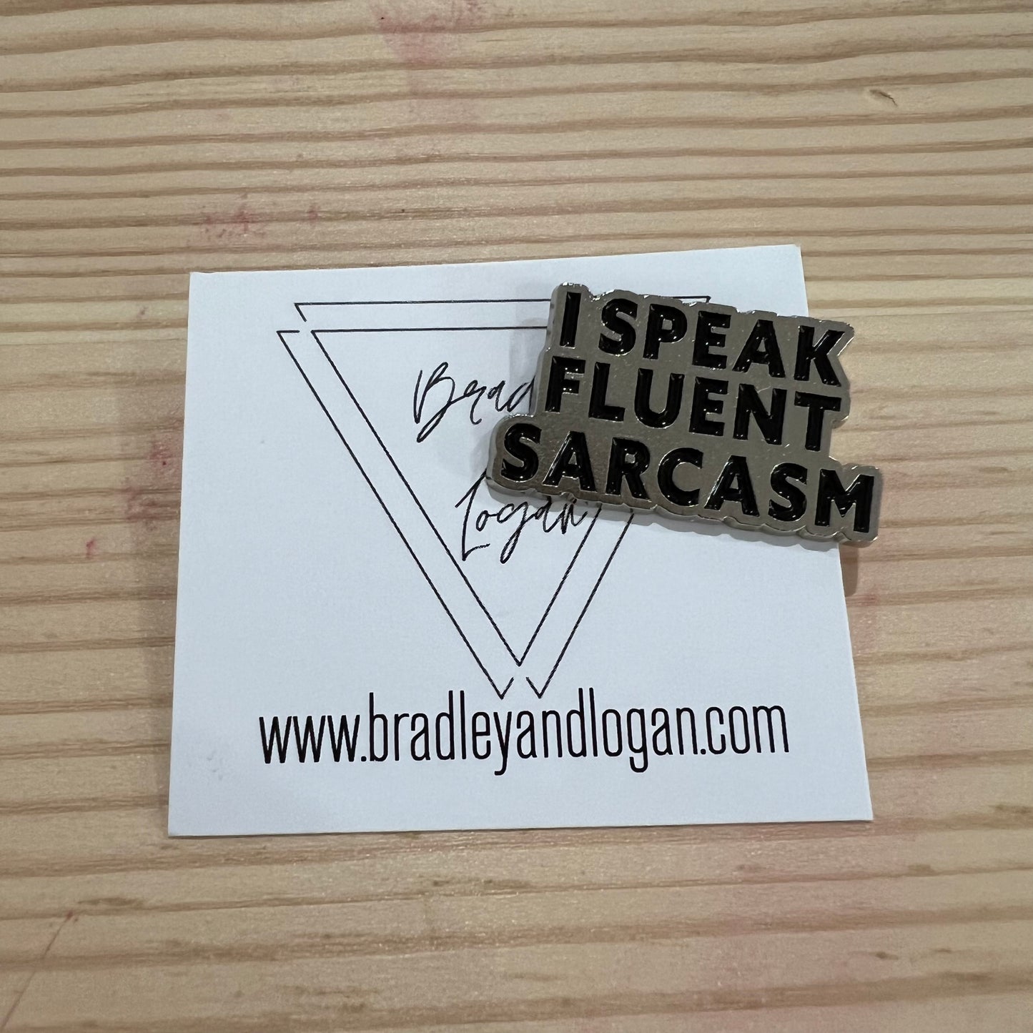 Lapel Pins -  Twisted Humor (Black + White)